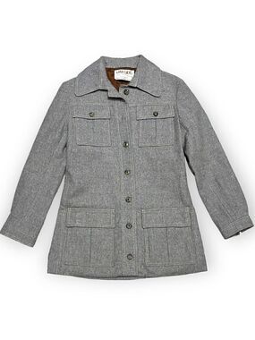 Jaeger London Vintage 90s WOOL Luxury Designer Pea Coat Jacket - Small